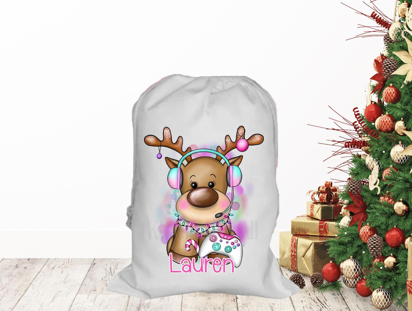 Personalised Father Christmas Santa Sack, Large Christmas Sack, Christmas Present Bag