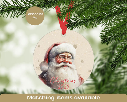 Personalised Santa Christmas Decoration, Holiday Decoration, Christmas Tree Decor, Family Keepsake, Tree Decoration For Kids