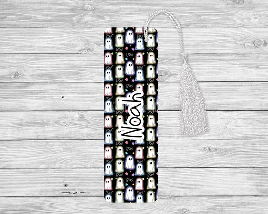 Personalised Bookmark For Children, Colourful Ghost Bookmark, Reading Gifts