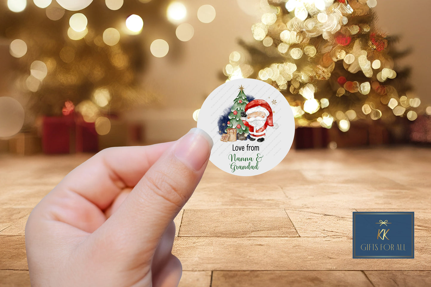 Personalised Christmas Stickers, 24 Christmas Gift Tag Stickers, Custom Xmas Gift Tags, Christmas Present Stickers