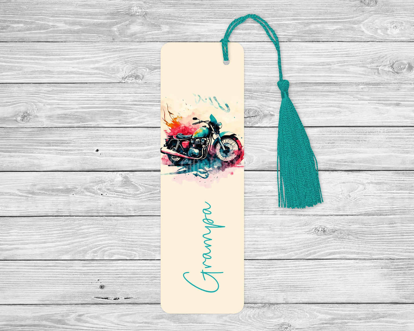 Personalised Motorbike Bookmark, Motorcycle Bookmark, Bookmark for Motorbike Lover