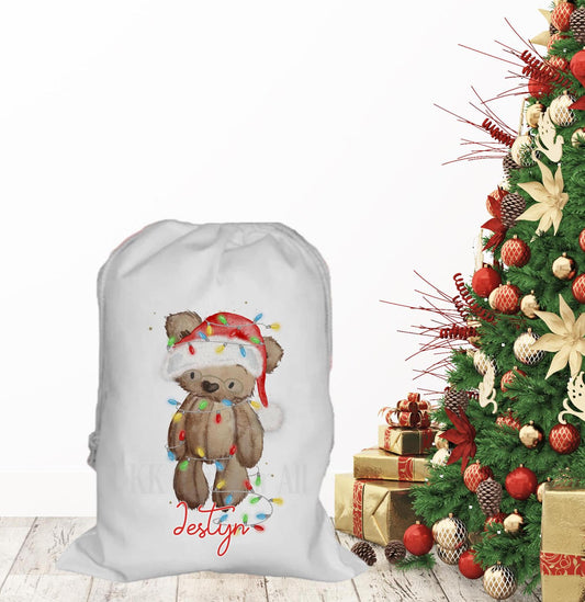Personalised Father Christmas Santa Sack, Large Christmas Sack, Christmas Present Bag