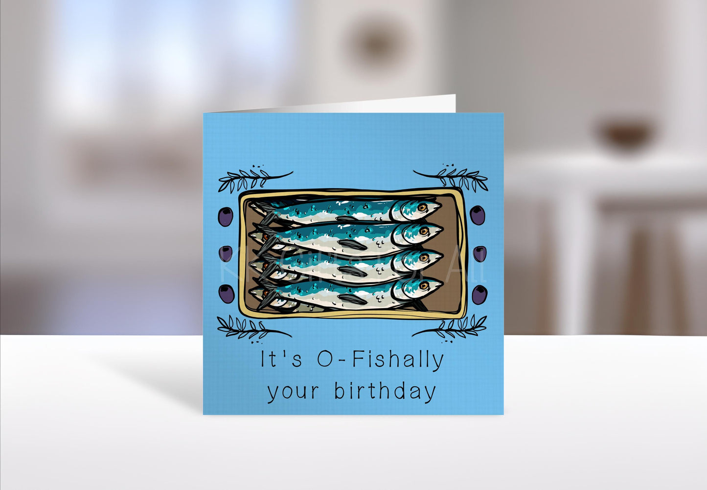 Personalised Sardine Birthday Card: O-Fishally Your Birthday