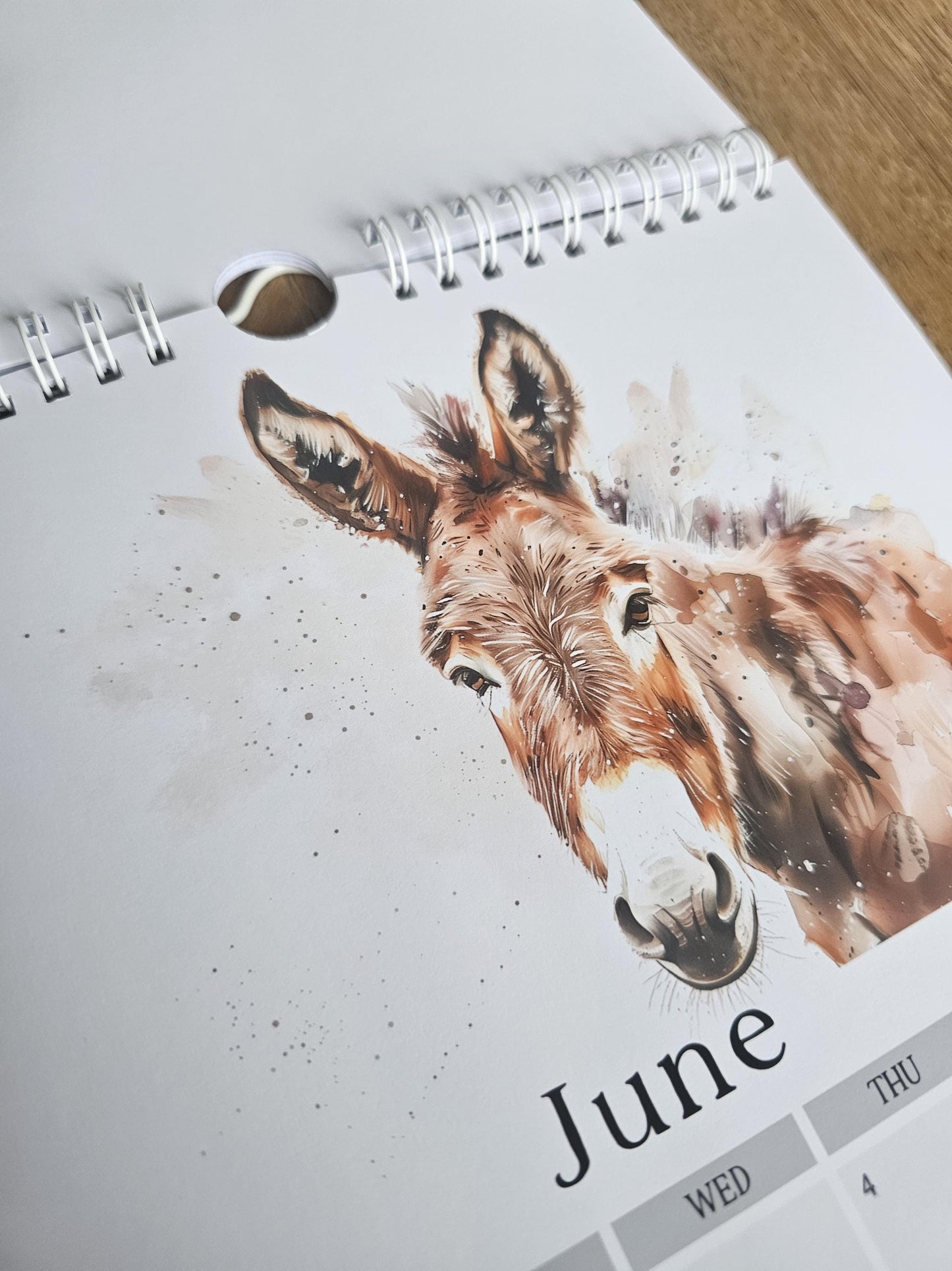 2026 Animal Portrait Calendar, Farm & Wildlife, A4 Wall Decor