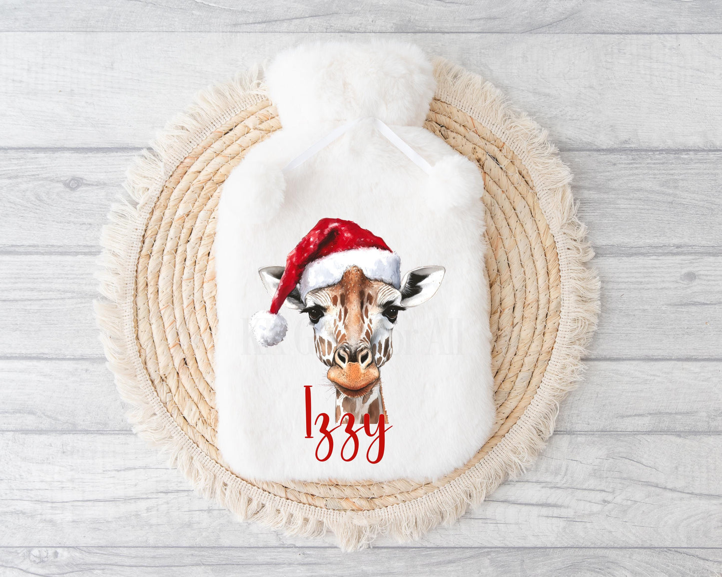 Giraffe Hot Water Bottle, Personalised Giraffe Gift, Sketchy Giraffe