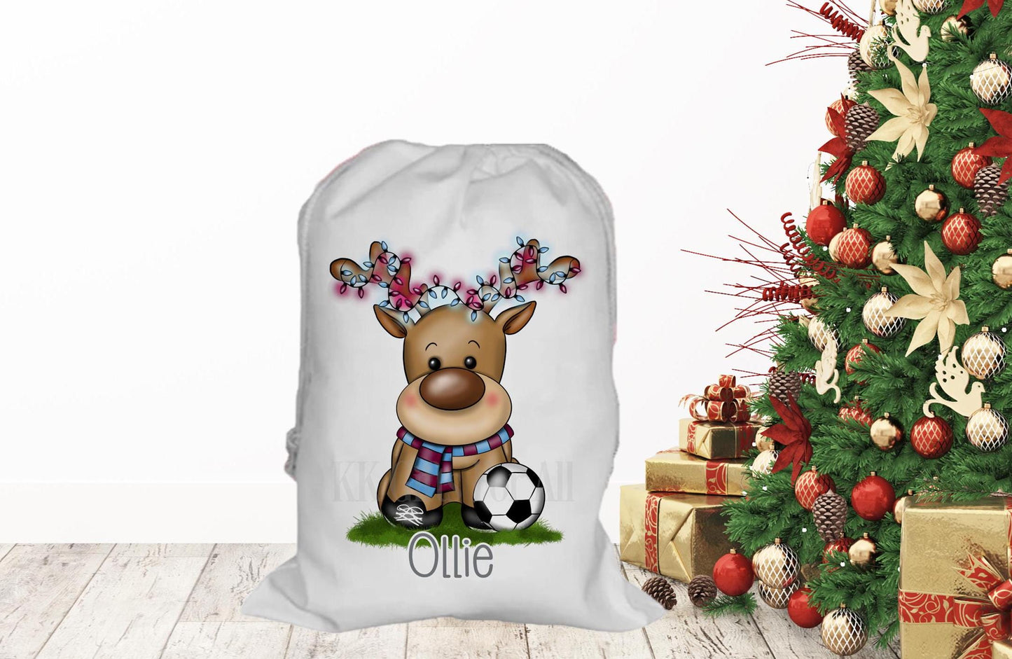 Personalised Father Christmas Santa Sack, Large Christmas Sack, Christmas Present Bag