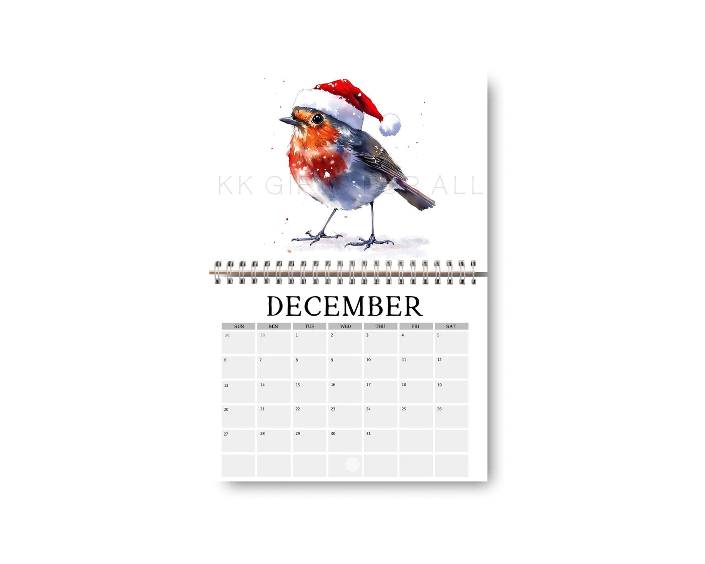 Farm Animal 2026 Wall Calendar: Watercolor Art, A4 Landscape