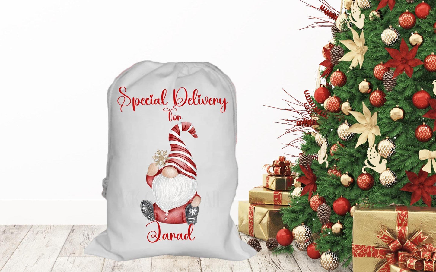 Personalised Father Christmas Santa Sack, Large Christmas Sack, Christmas Present Bag