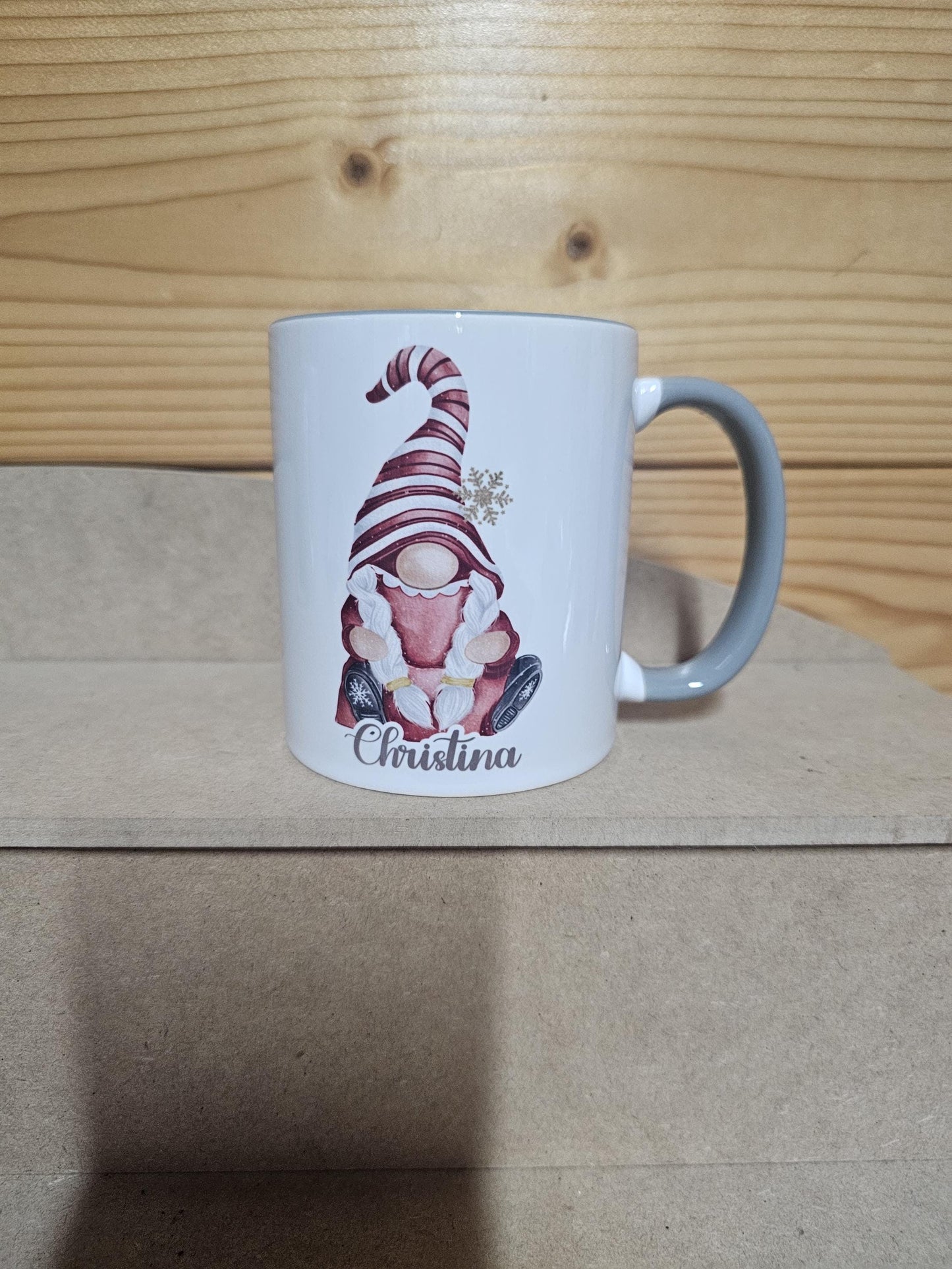 Christmas Cocoa Mug, Personalised Gonk Cup, Christmas Gnome Mug