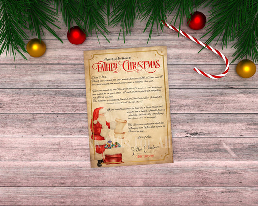 Personalised Santa Letter & Nice List Certificate