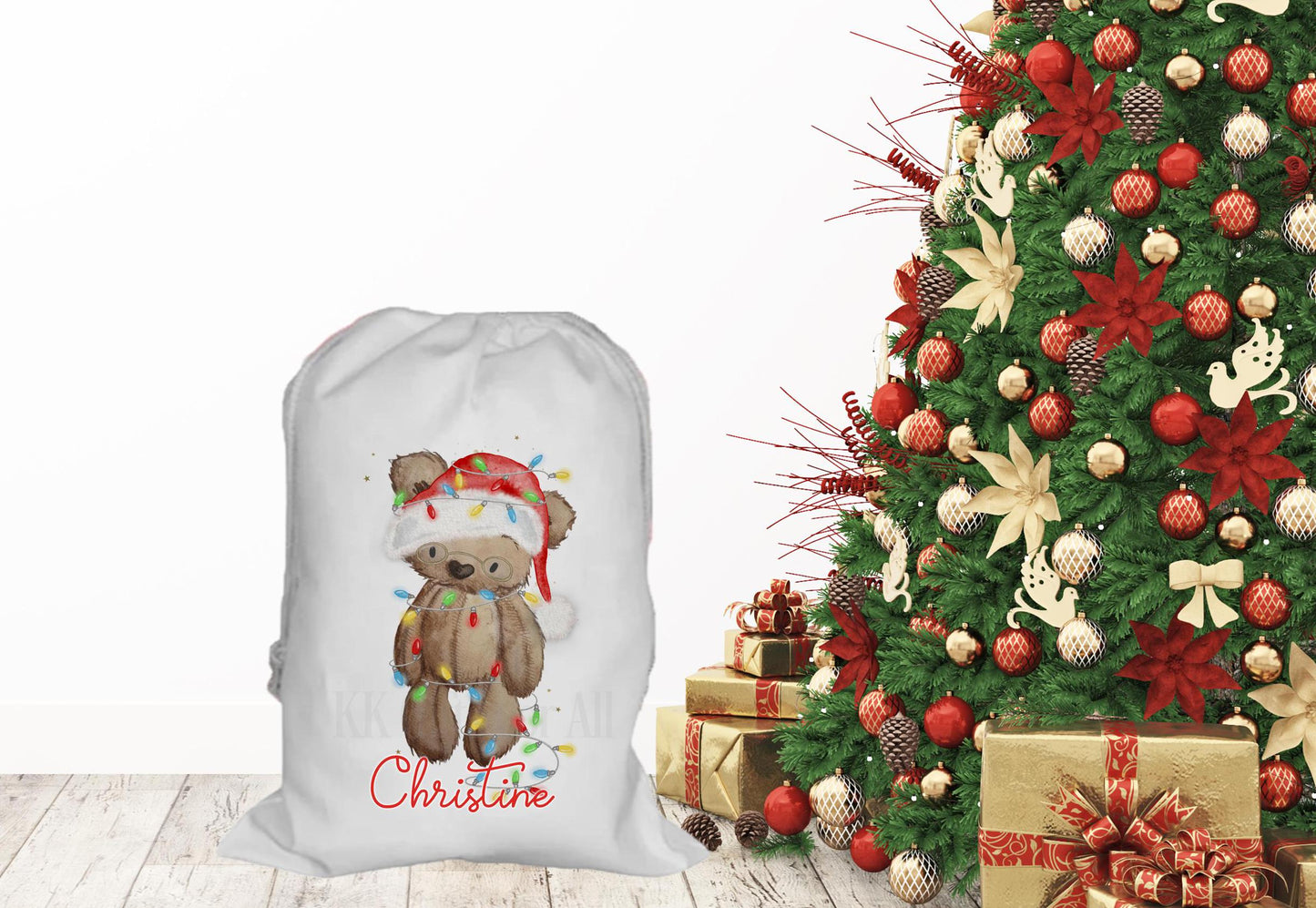 Personalised Father Christmas Santa Sack, Large Christmas Sack, Christmas Present Bag