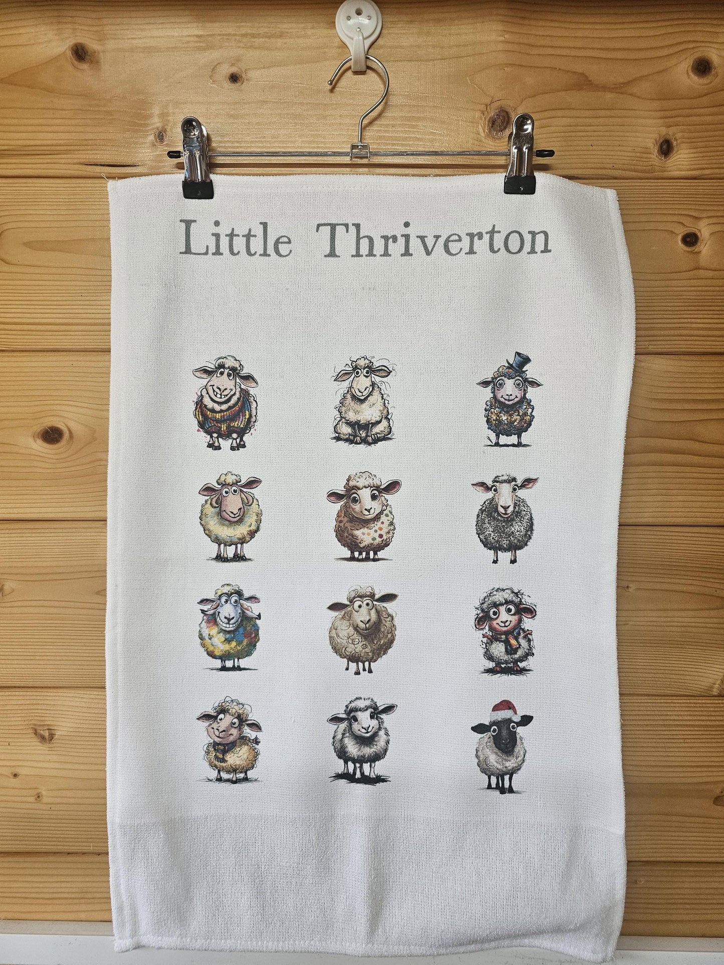 Funny Sheep Tea Towel, Farm House Kitchen Towel, Quirky Sheep Lover Gift