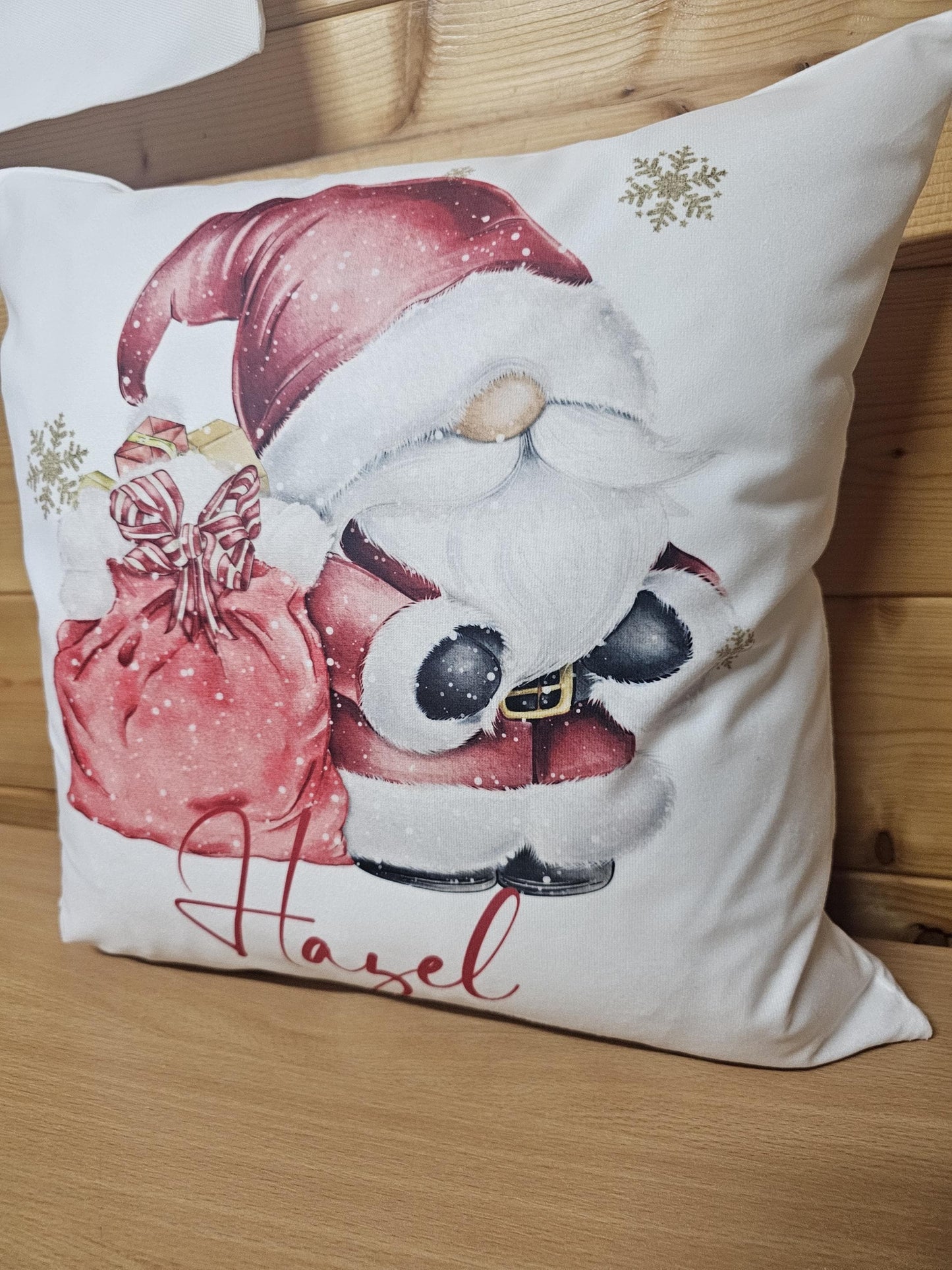 Santa Gonk Cushion, Personalised Gift For Gonk Lover, Christmas Gonk Gnome Home Decor Cushion