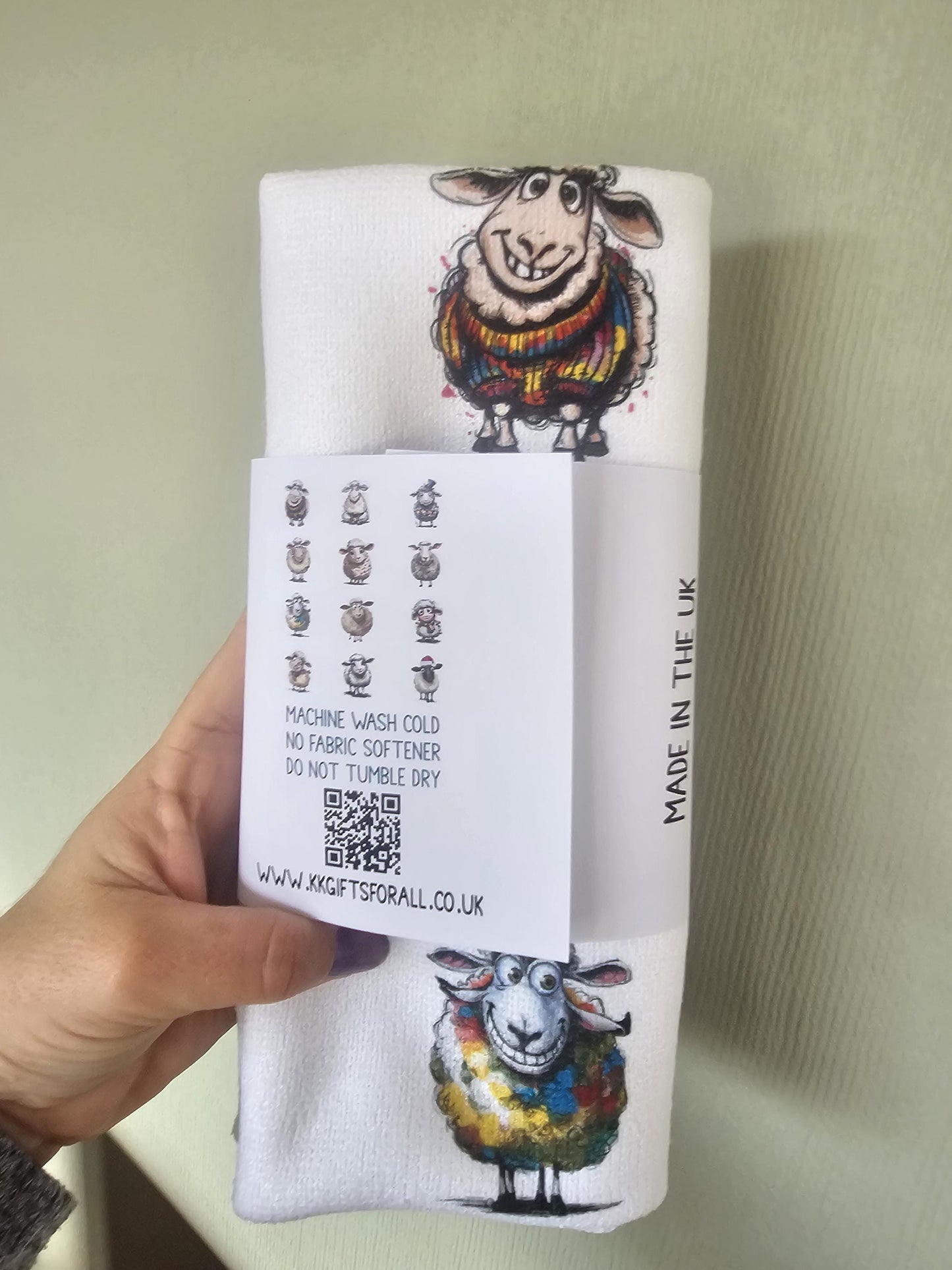Funny Sheep Tea Towel, Farm House Kitchen Towel, Quirky Sheep Lover Gift