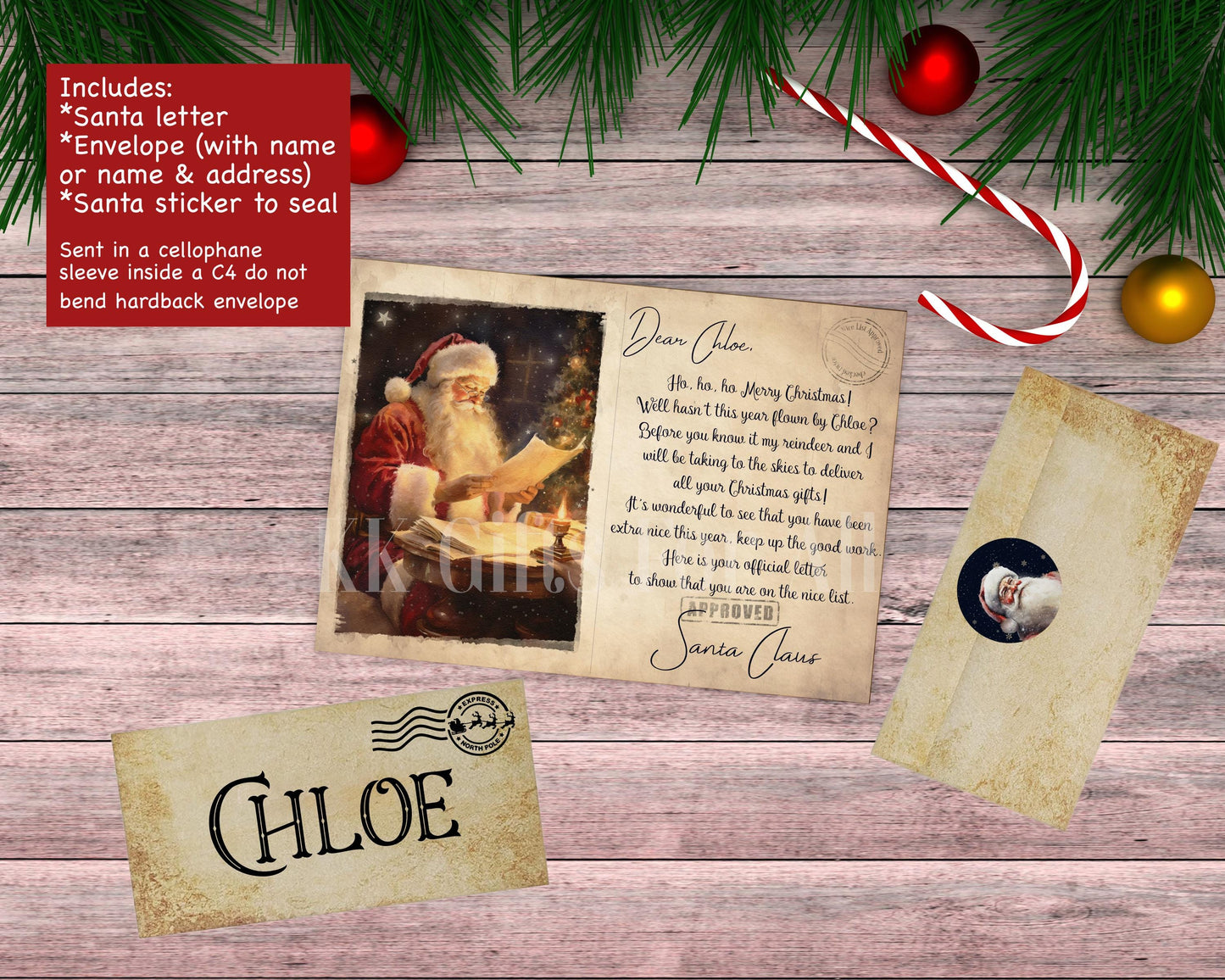 Personalised Santa Letter & Nice List Certificate: Vintage Style Christmas Keepsake