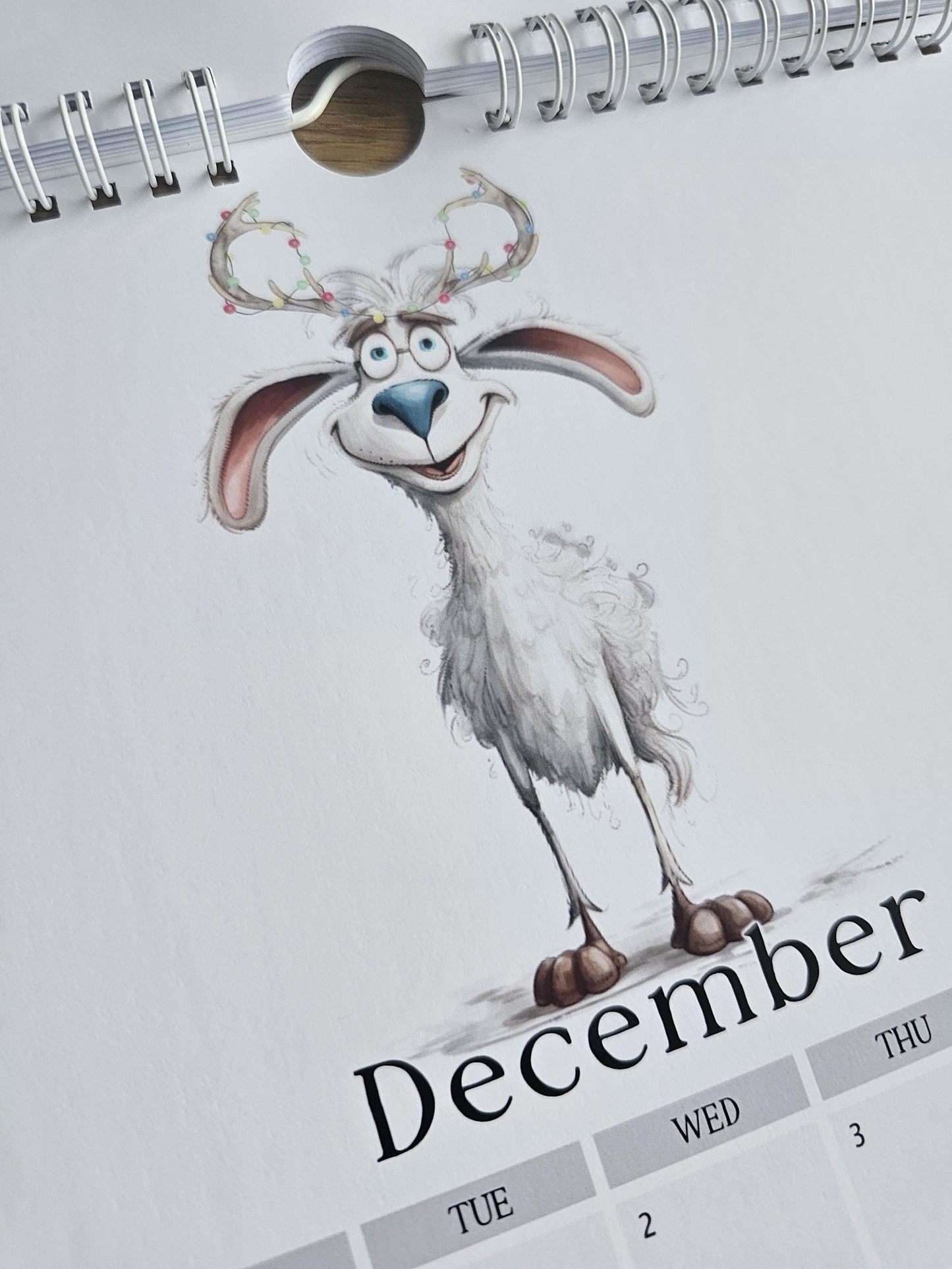 2026 Quirky Goat Calendar, Portrait 2026 Planner, Christmas Gift For Goat Lovers