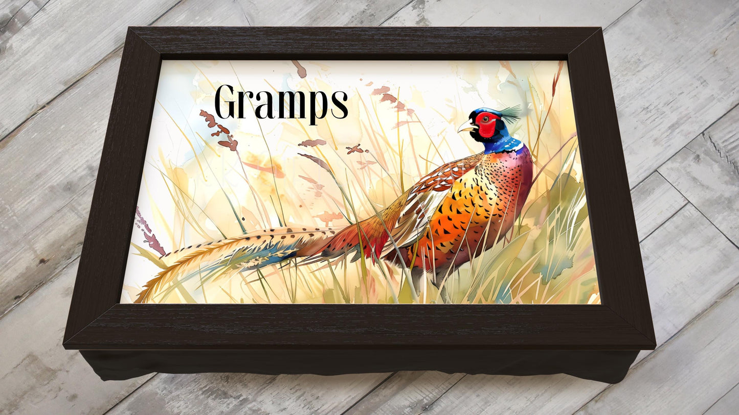 Pheasant Lap Tray, Personalised Pheasant Gifts, Bird Lap Tray