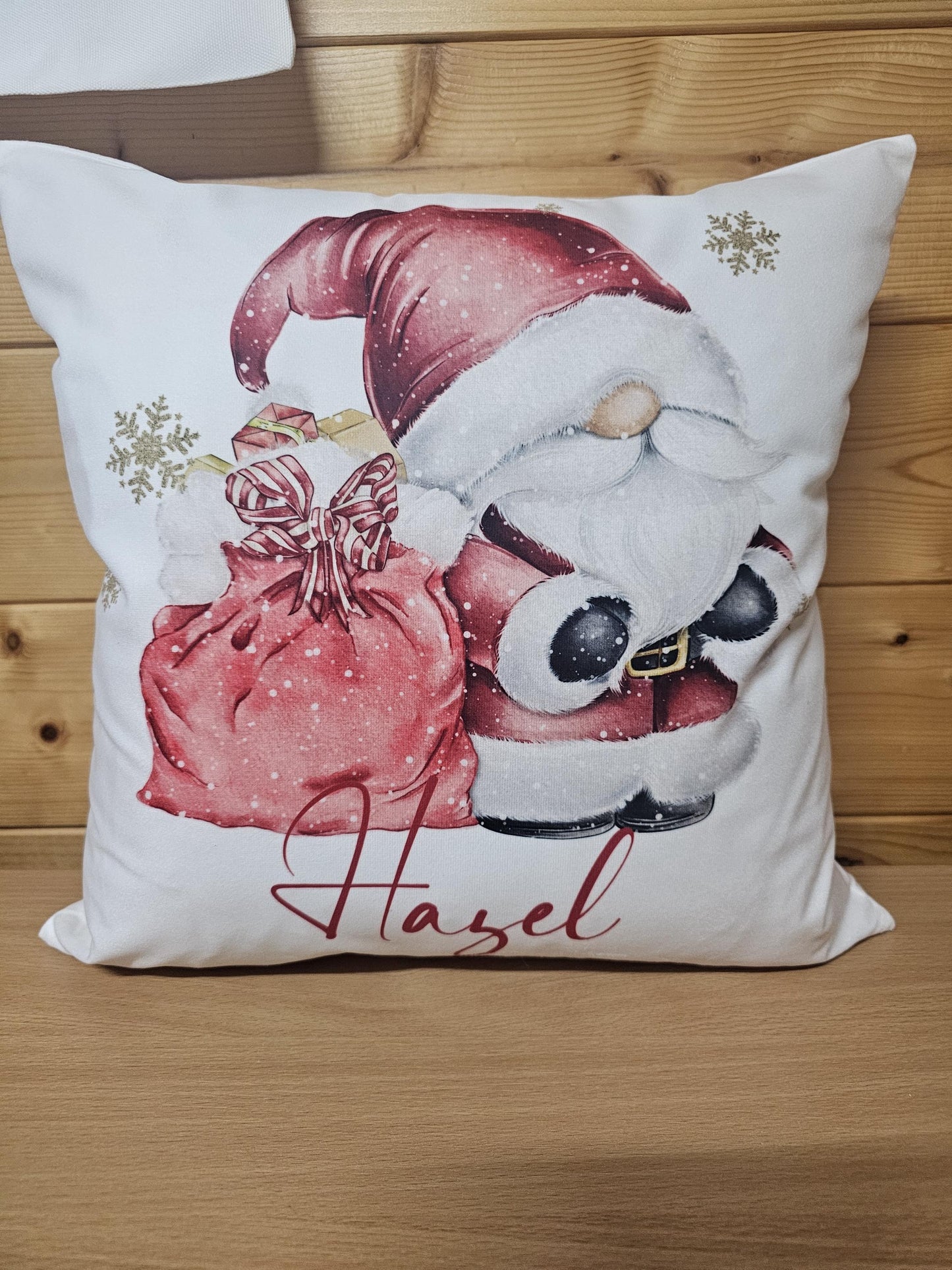 Santa Gonk Cushion, Personalised Gift For Gonk Lover, Christmas Gonk Gnome Home Decor Cushion