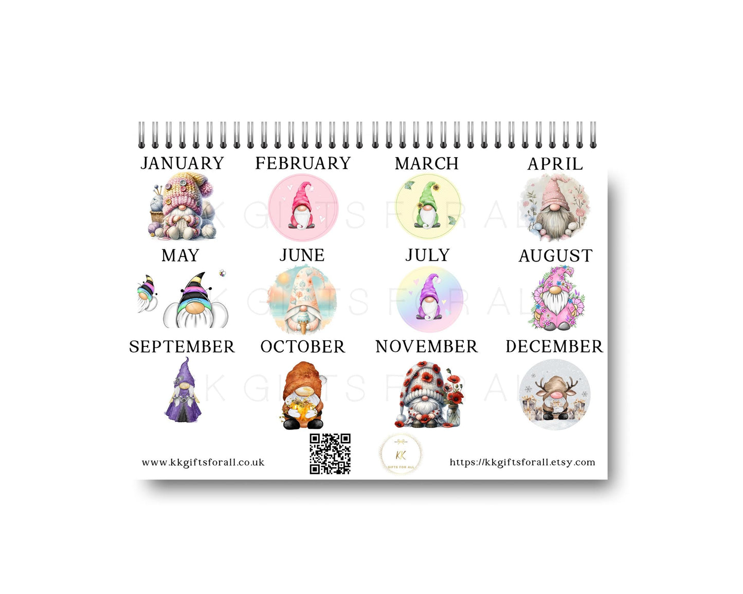 2025 Gonk Calendar, Gonk Gnome 2025 Calendar, Cute Gonk Wall Calendar, Christmas Gifts Gonk Lovers