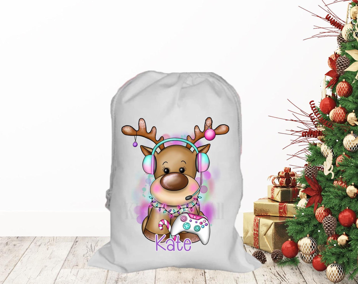 Personalised Father Christmas Santa Sack, Large Christmas Sack, Christmas Present Bag