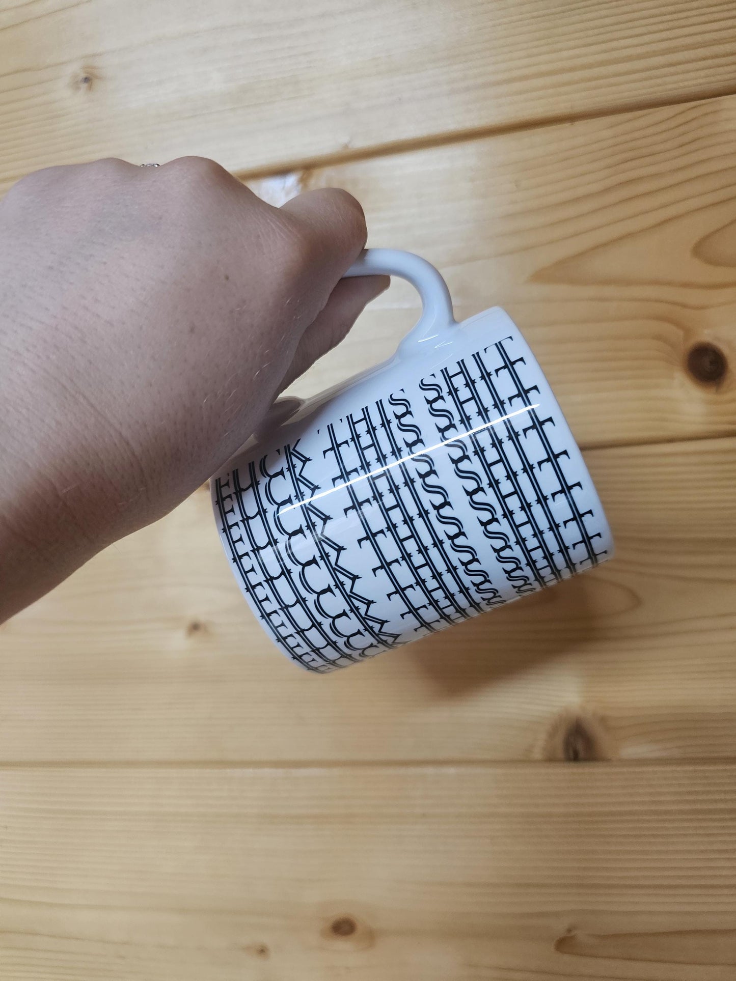 Hidden Message Mug: Rude Swearing Gift for Colleague