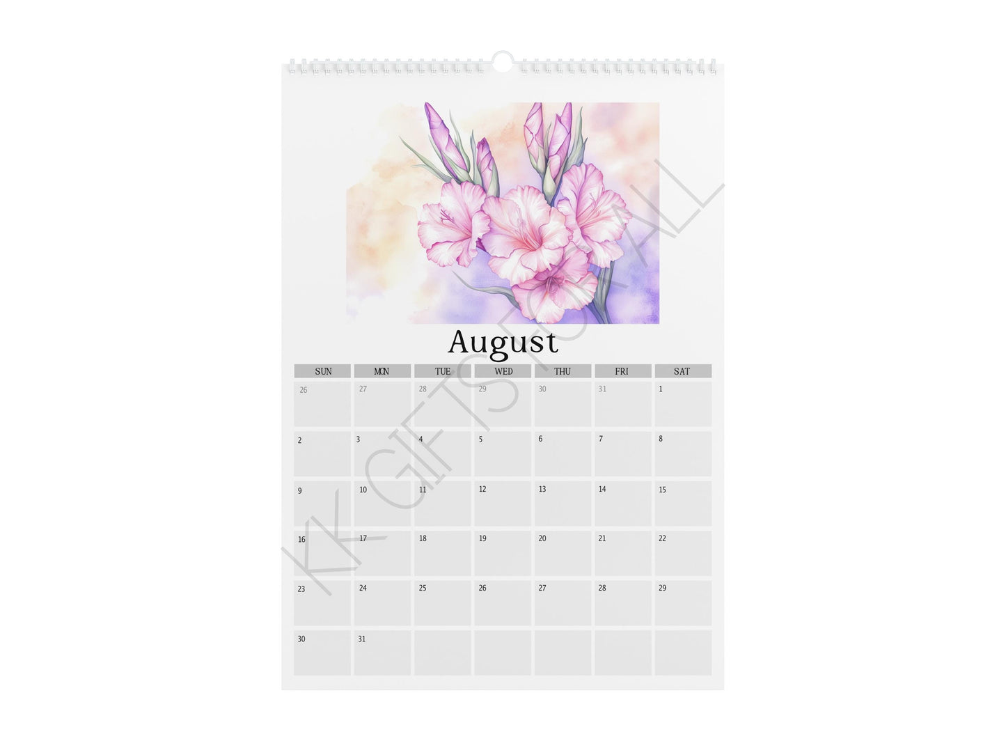 2026 Flower Calendar, Birth Month Flower 2026 Wall Calendar, Christmas Gift For Grandparents