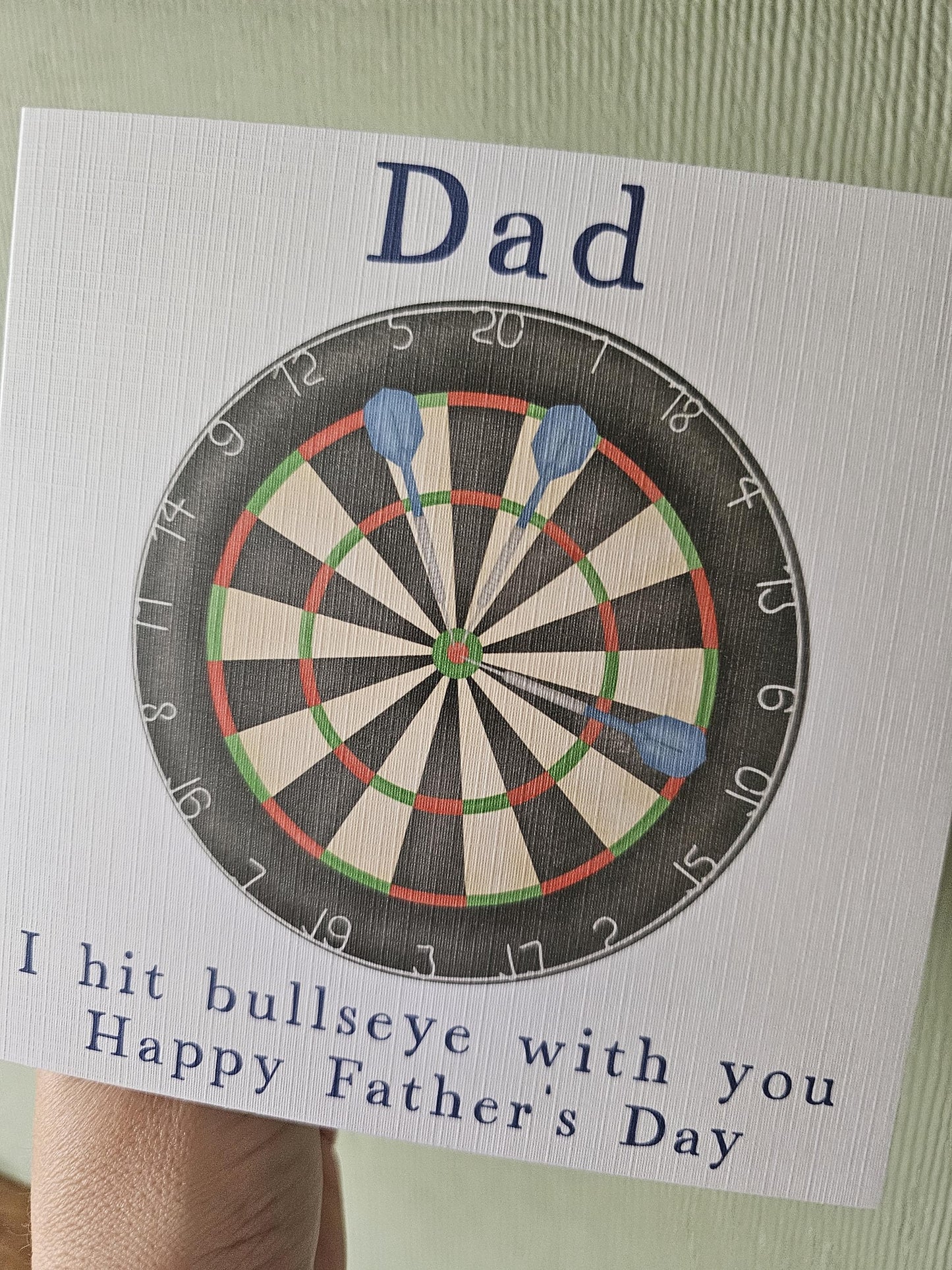 Personalised Dart's Father's Day Card, Dart's Dad Daddy Grandad Gramps Bamps Card