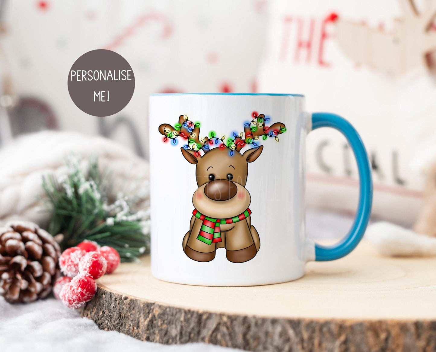 Personalised 11oz Mug, Christmas Eve Movie Mug, Christmas Mug For Boys, Reindeer Xmas Mug