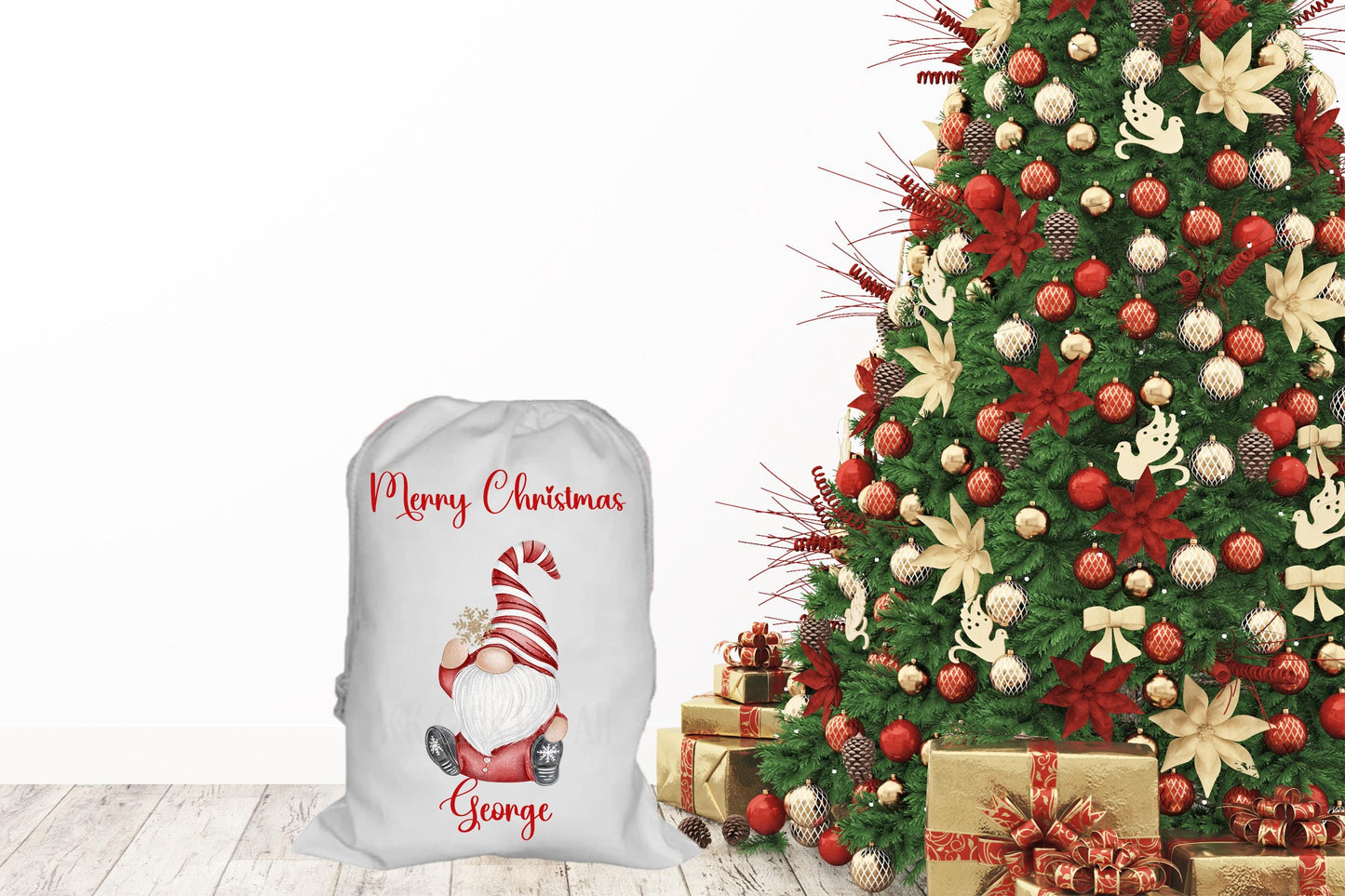 Personalised Father Christmas Santa Sack, Large Christmas Sack, Christmas Present Bag