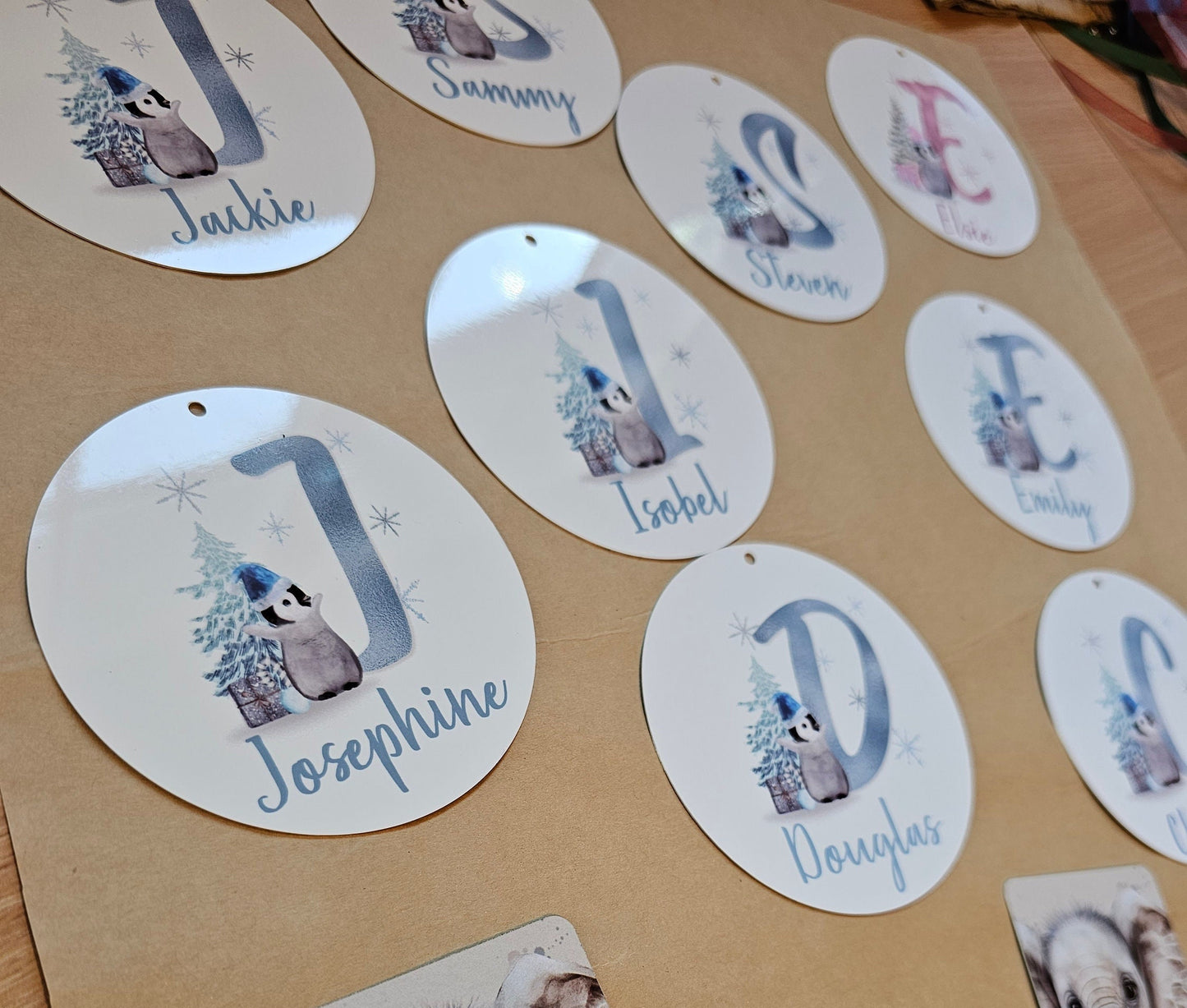 Personalised Christmas Tree Decoration, Metal Penguin Christmas Hanging Ornament, First Christmas Gift