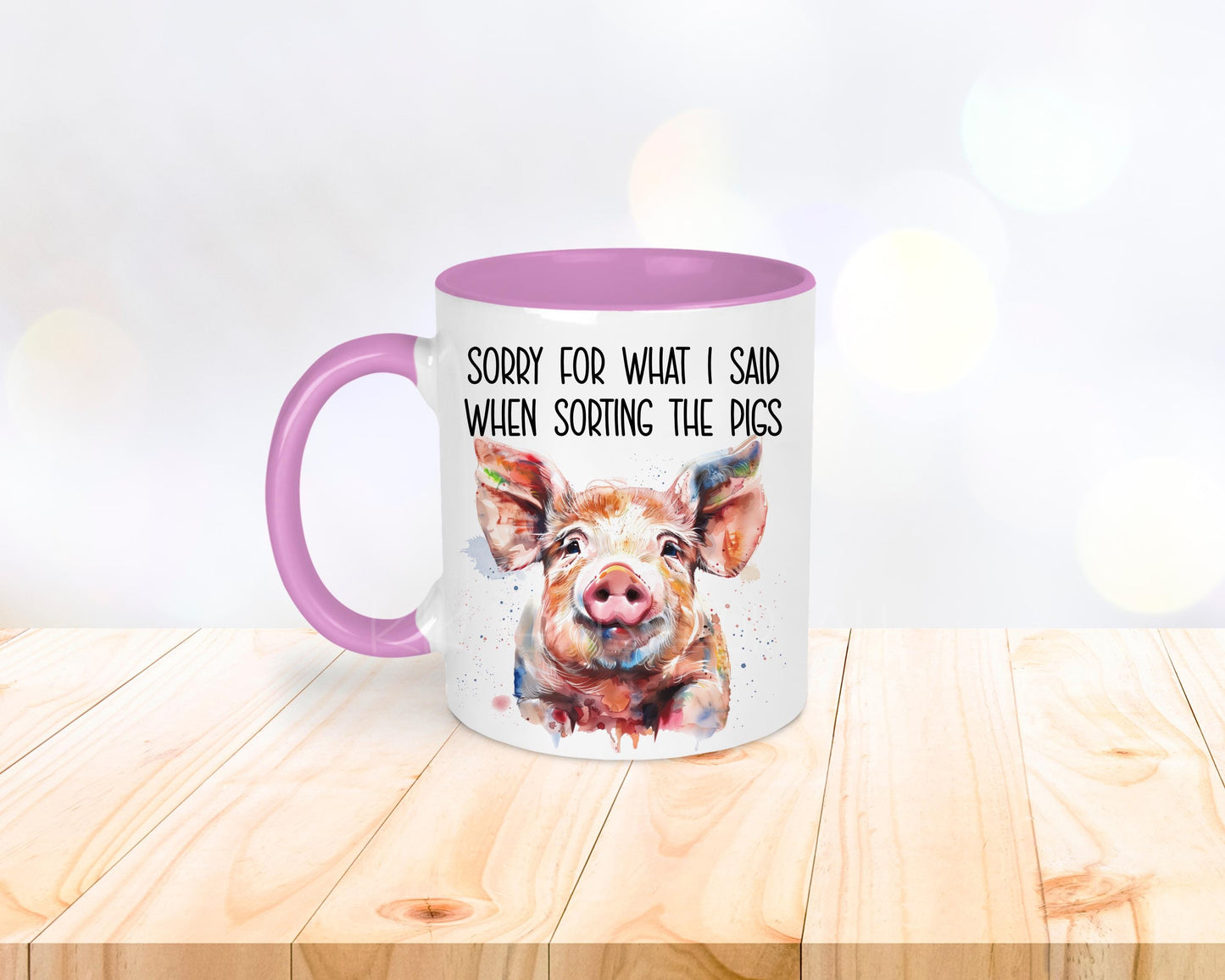 Funny Pig Sorting Mug, Sorry For What I Said When Sorting The Pigs