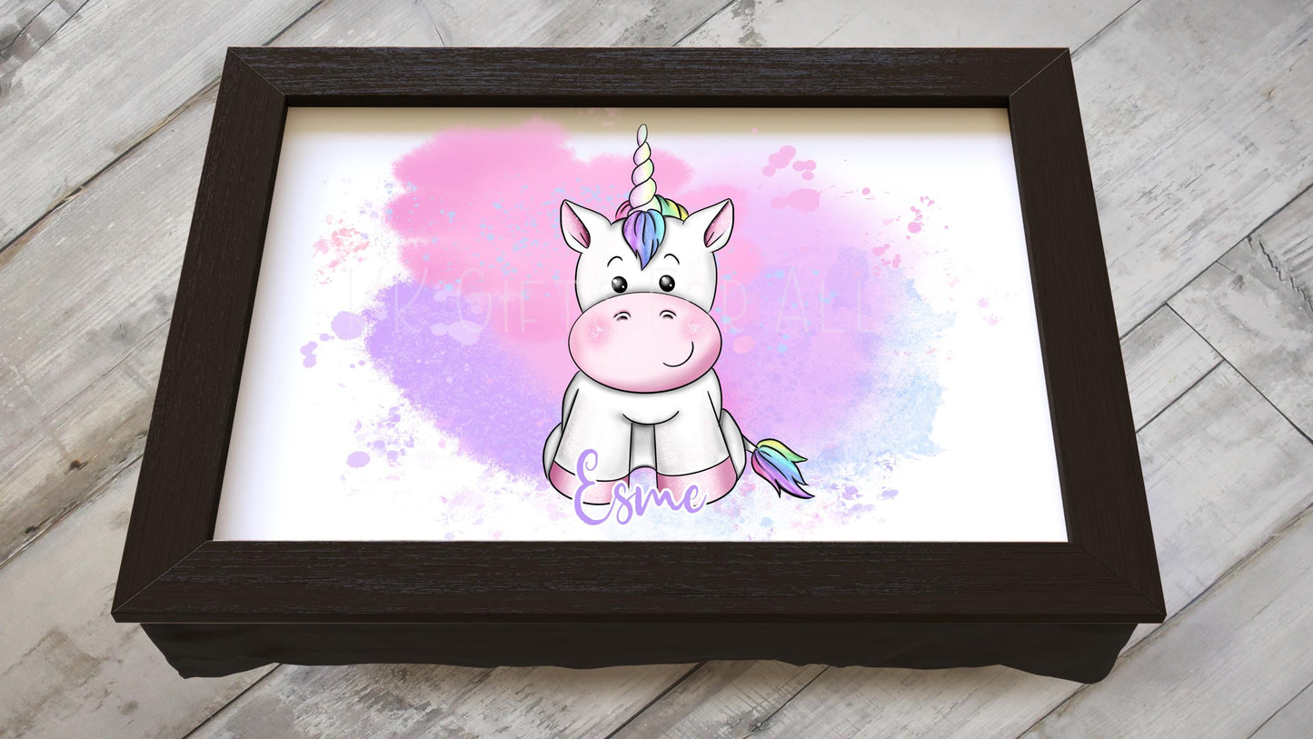 Unicorn Lap Tray, Personalsied Gift For Children, Girls Lap Tray, Unicorn Lover Gifts