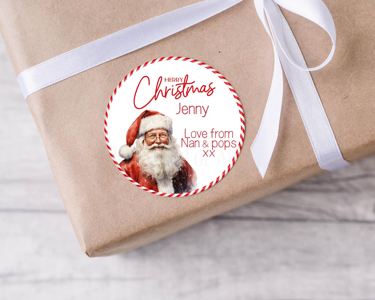 Personalised Christmas Stickers, 24 Christmas Gift Tag Stickers, Custom Xmas Gift Tags, Christmas Present Stickers, Snowman, Reindeer, Gifts