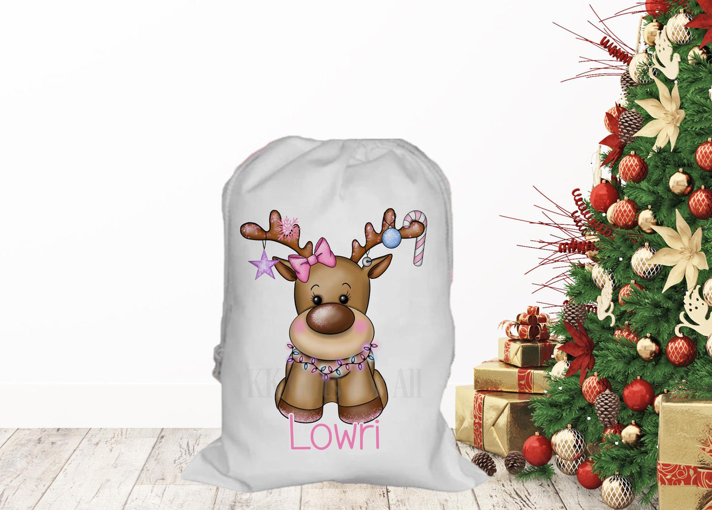 Personalised Father Christmas Santa Sack, Large Christmas Sack, Christmas Present Bag