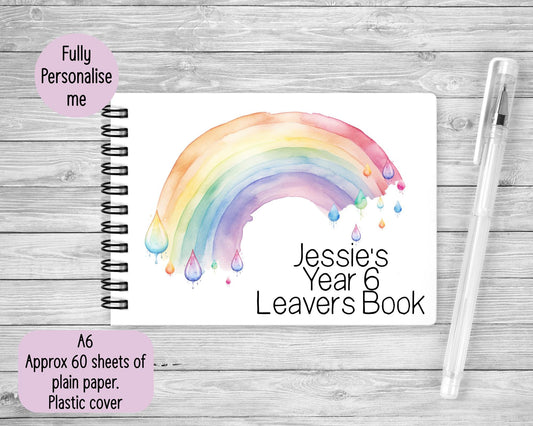 School Leavers Book, Personalised Leavers A6 Notebook For Year 6/11 Leavers, Class Of 2025 Keepsake