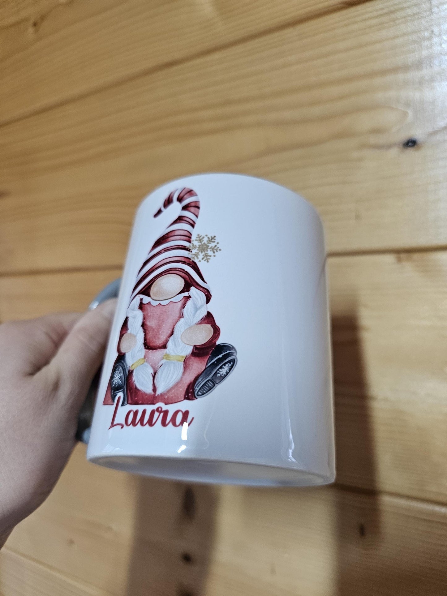 Christmas Cocoa Mug, Personalised Gonk Cup, Christmas Gnome Mug