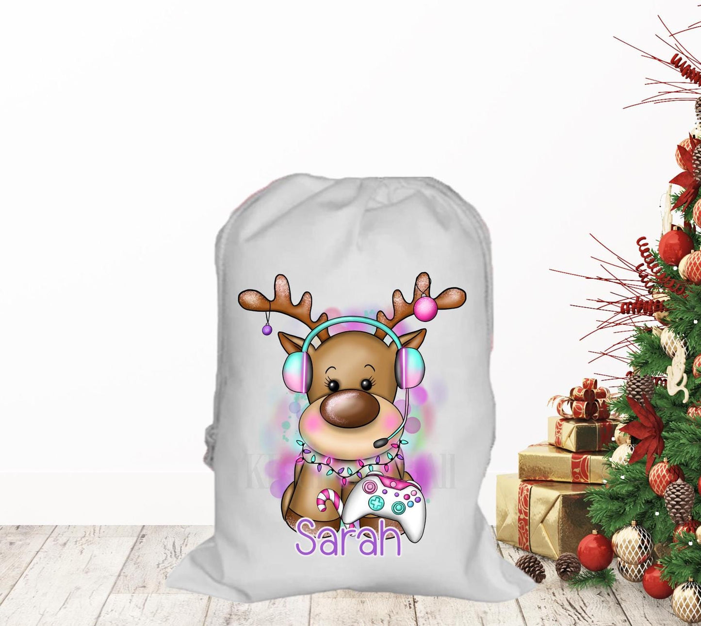 Personalised Father Christmas Santa Sack, Large Christmas Sack, Christmas Present Bag