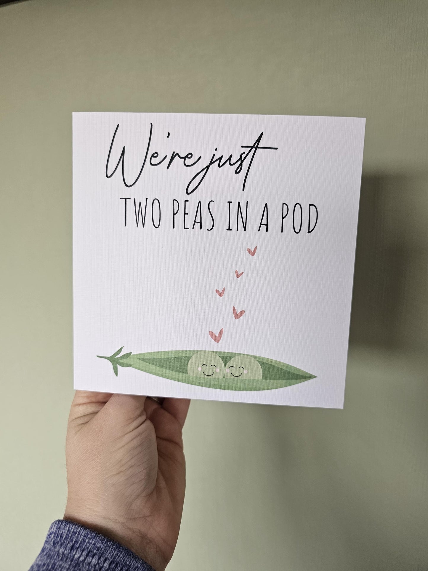 Cute Anniversary Card, Two Peas In A Pod Card, Card For Wife Girlfriend Husband Boyfriend Birthday