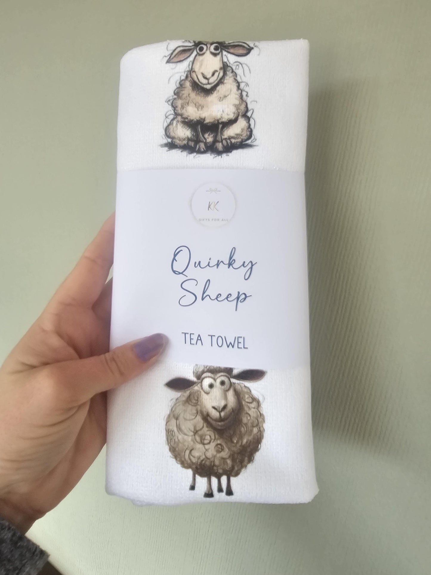 Funny Sheep Tea Towel, Farm House Kitchen Towel, Quirky Sheep Lover Gift