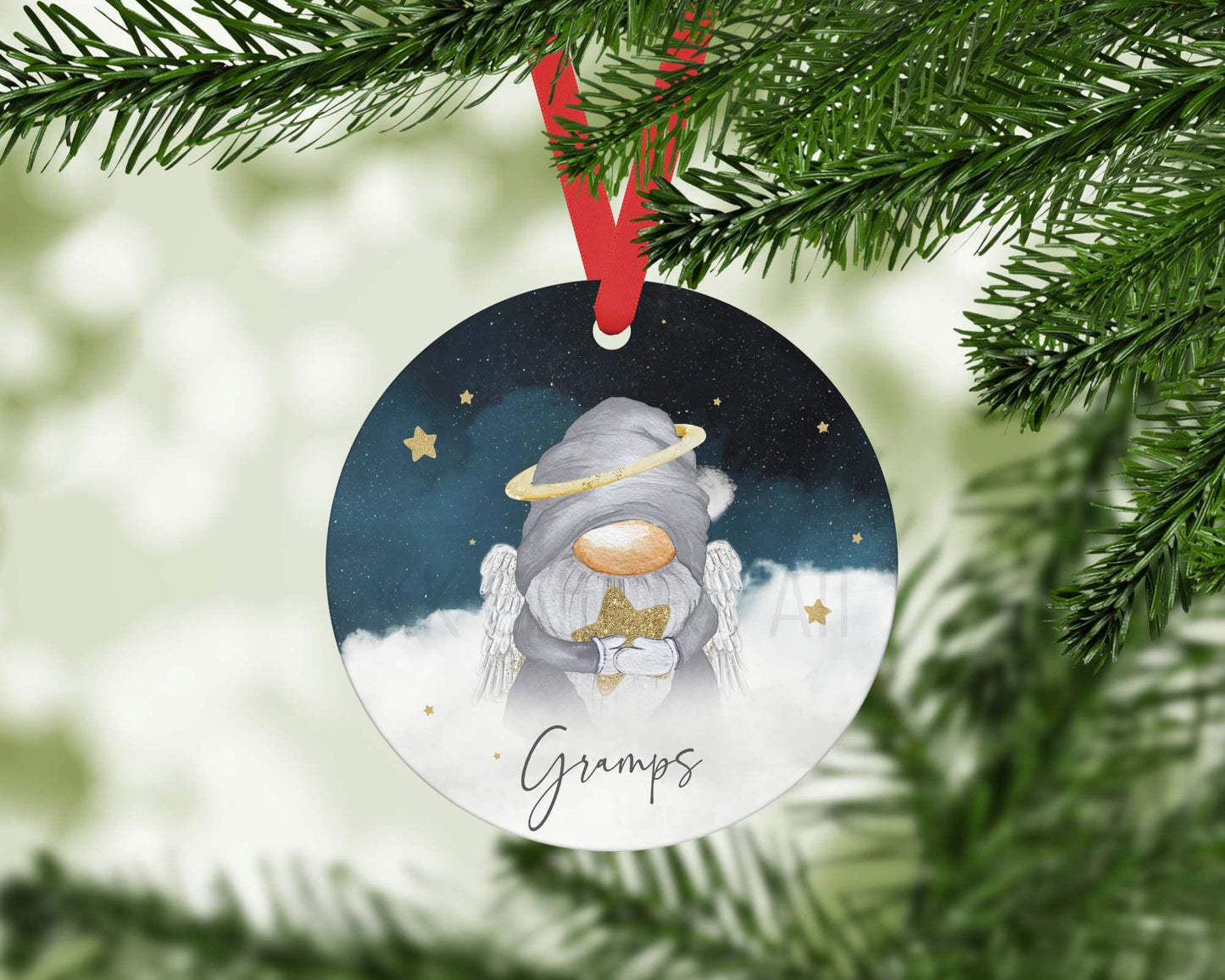 Personalized Memorial Christmas Ornament: Angel Gonk, Keepsake Decoration