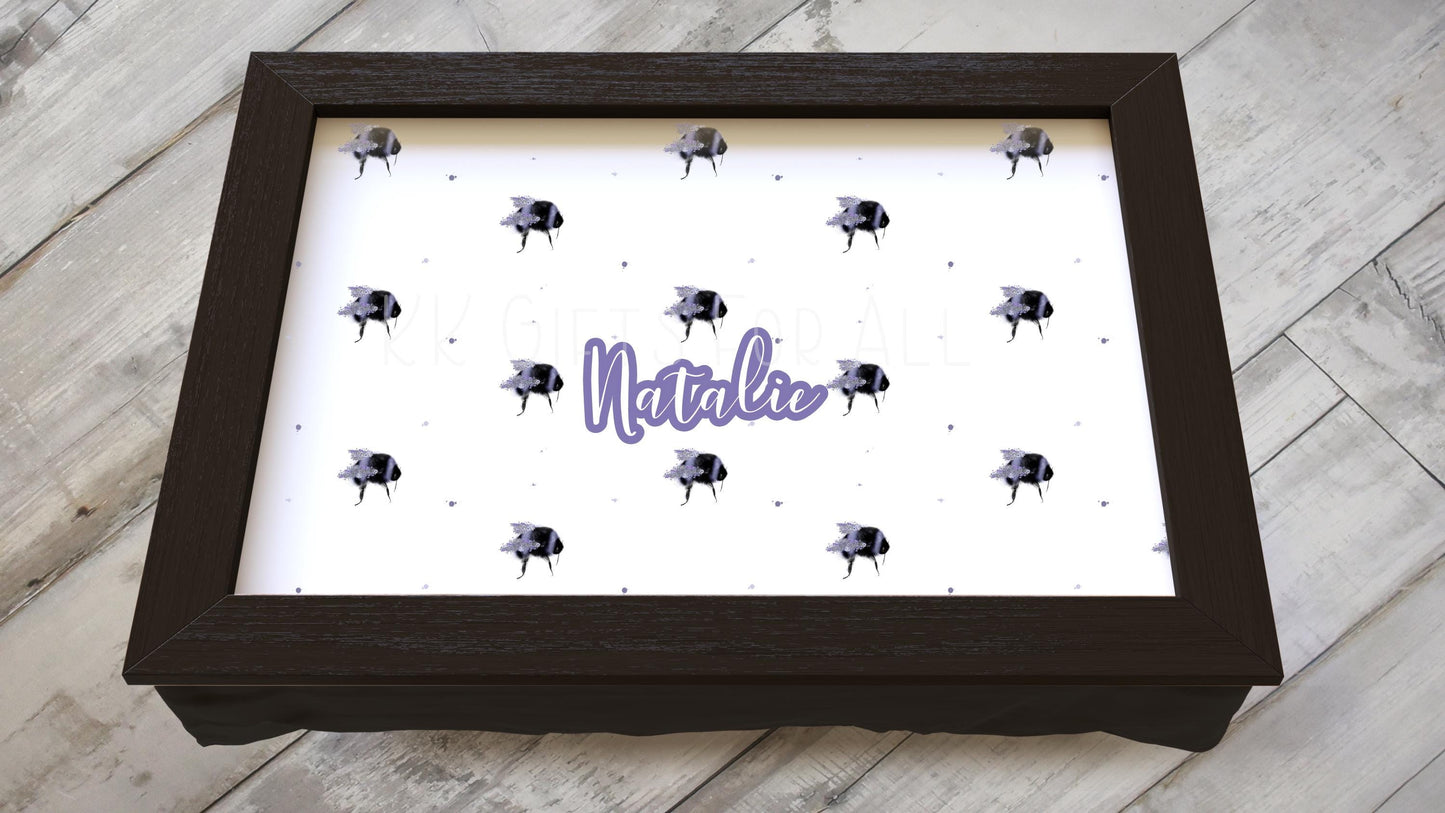 Lavender Bee Lap Tray,Personalised Lap Tray, Gifts For Her Mum Nan Grandma