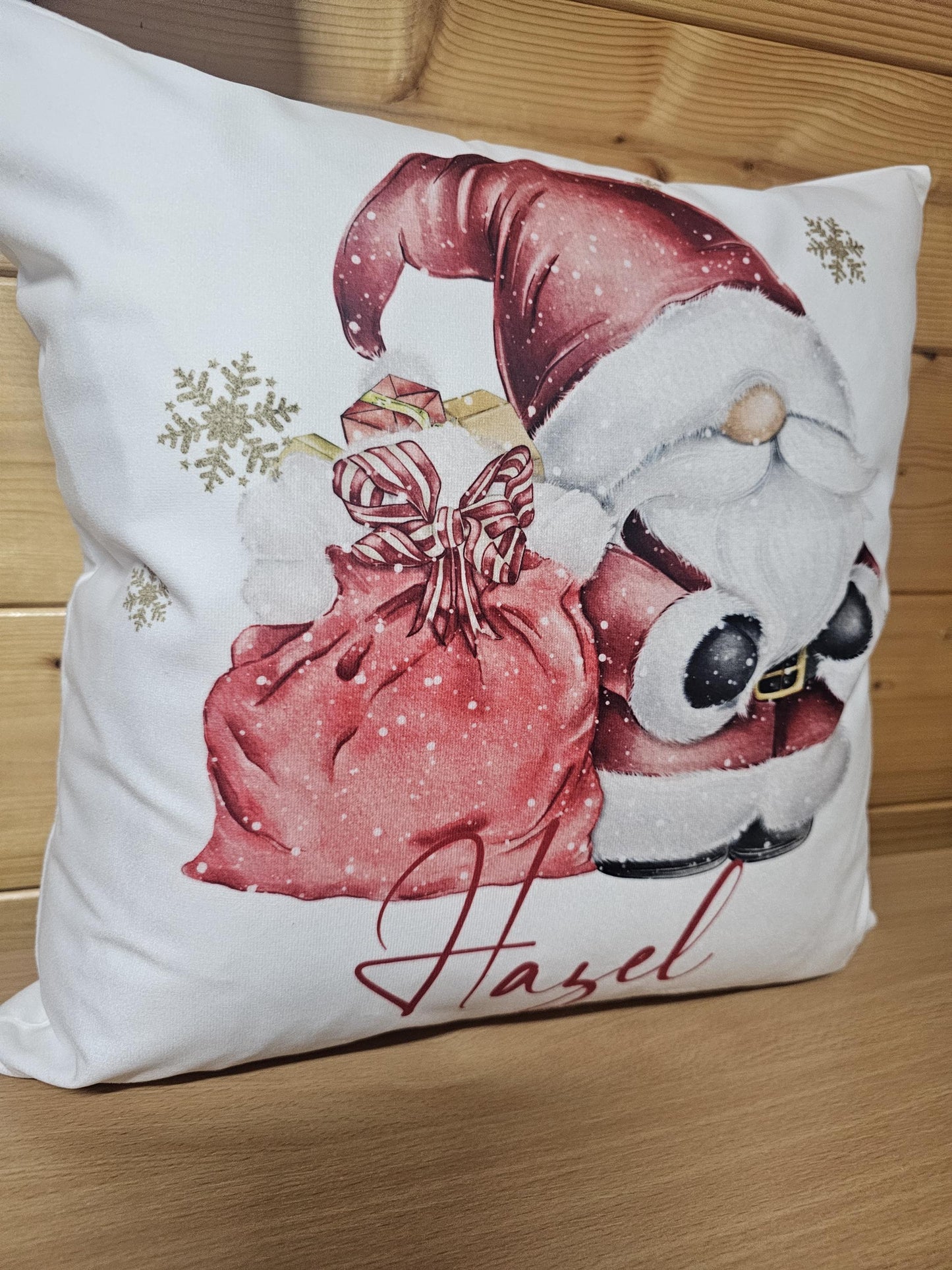 Santa Gonk Cushion, Personalised Gift For Gonk Lover, Christmas Gonk Gnome Home Decor Cushion