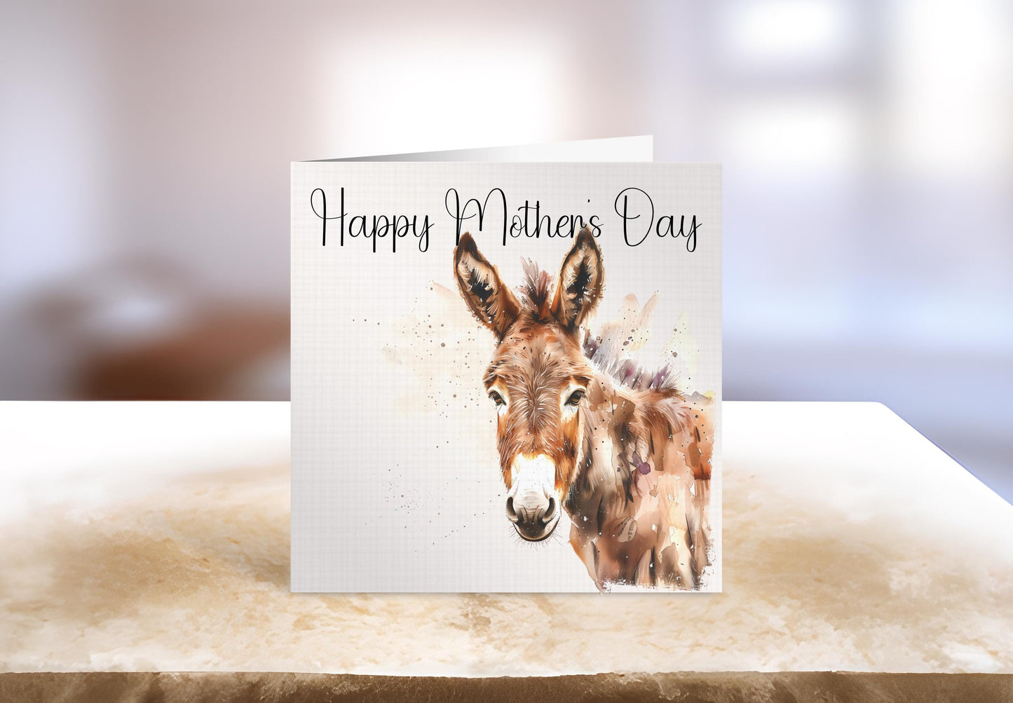 Donkey Mother's Day Card, Personalised Mother's Day Card, Card For Mum Granny Nan Who Loves Donkey's