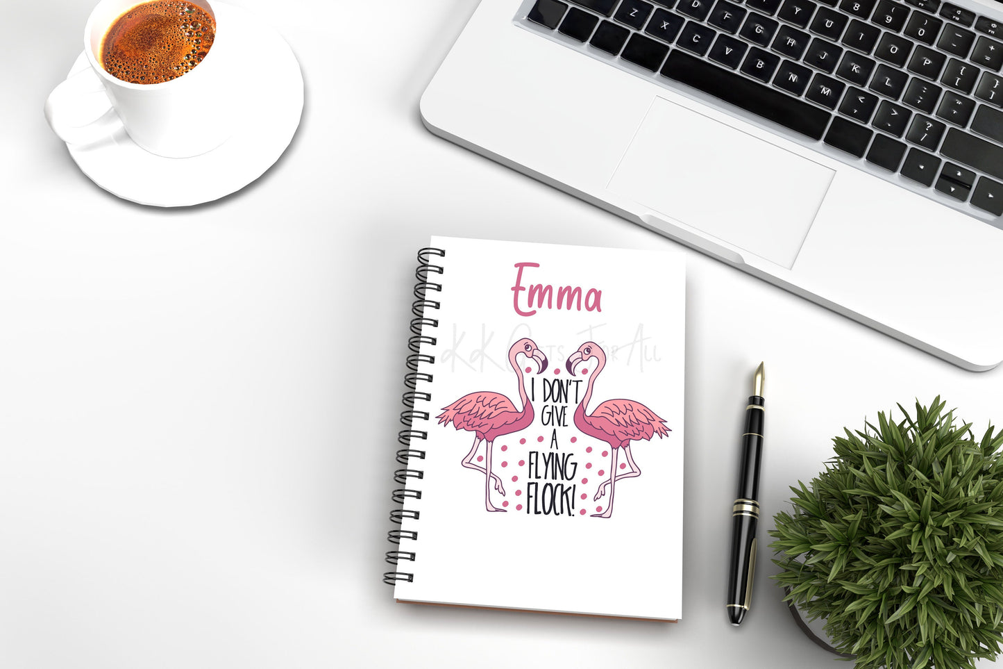 Personalised Notebooks For Her, Flamingo Notepad, Gifts For Colleague, Best Friend New Job Gift, Gifts For Friends With Sense Of Humour