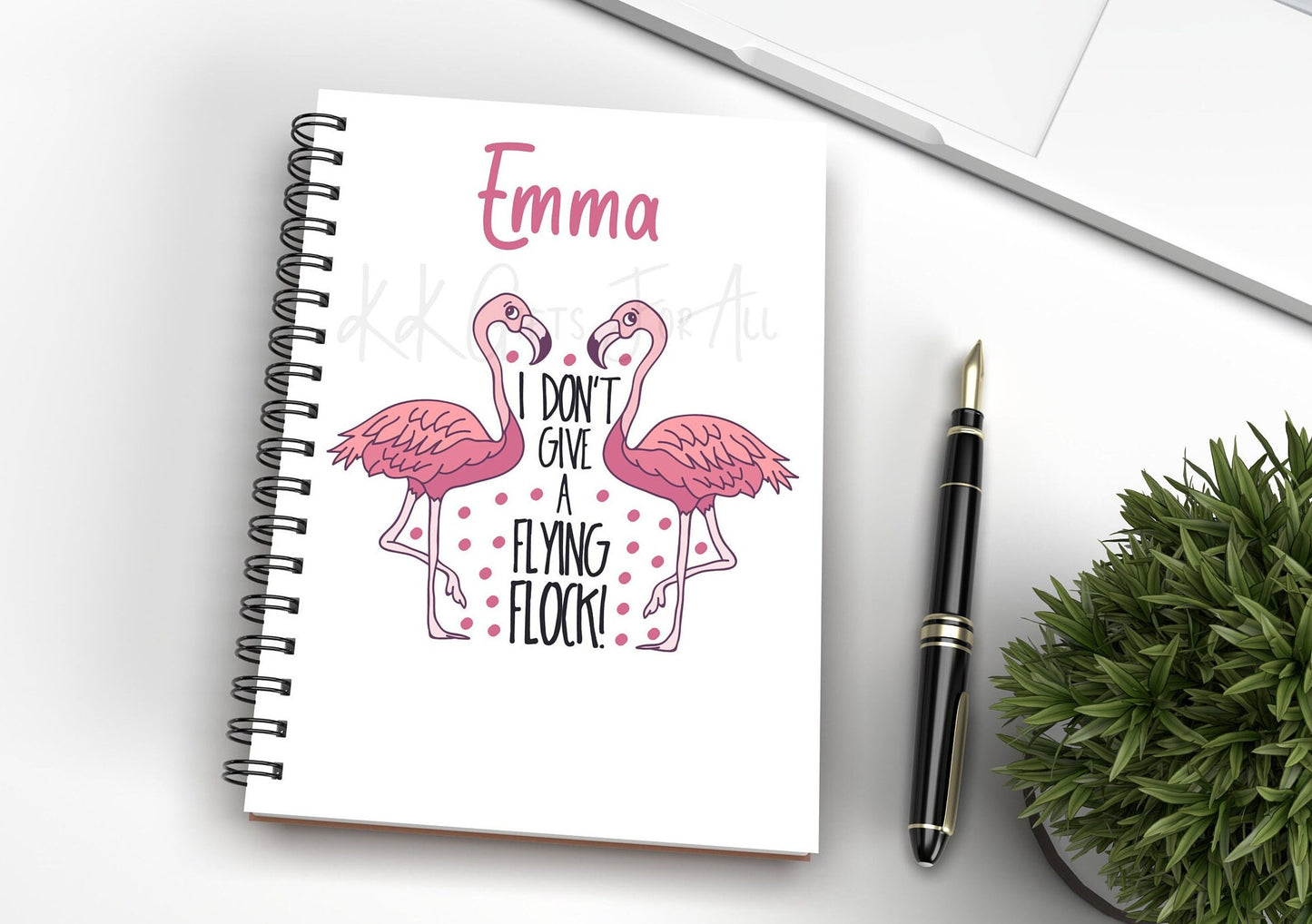 Personalised Notebooks For Her, Flamingo Notepad, Gifts For Colleague, Best Friend New Job Gift, Gifts For Friends With Sense Of Humour
