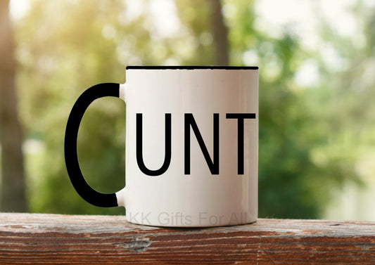 Cunt Mug & Coaster Set, Adult Humour Gift, Offensive Gift For Her, Inappropriate Office Coffee Mug, Rude Sweaty Mug And Coaster, Sarcastic