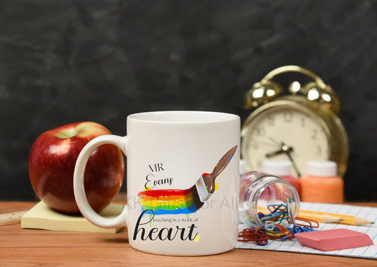 Personalised Teacher Mug, Gifts For Teacher, Mug And Coaster Gift Set, Custom Gifts, Thank You Teaching Assistant,