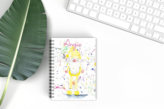 Personalised A5 Yellow Gonk Notebook Birthday Gift For Her Gonme Gonk Lover Gifts
