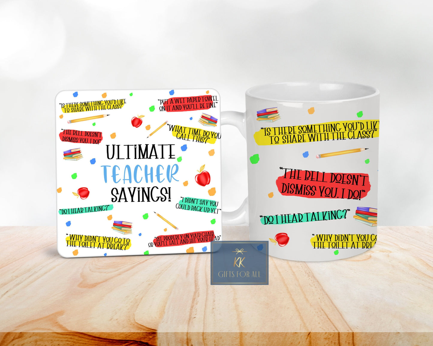 Ultimate Teacher Gift, Gift For Male Teacher, Thank You Miss, End Of Term Gift For Teacher, Mug And Coaster Gift Set, Ultimate Teacher Quote