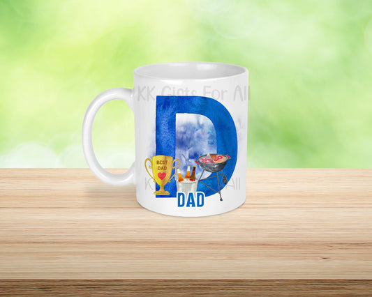 Gift For Dad, Birthday Gift For Daddy, Father's Day Gifts For Him, Mug & Coaster, Personalised Gifts, Dad King Of BBQ, Dad's Birthday Gift